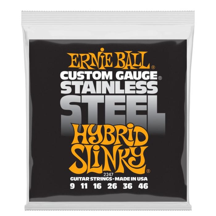 Струны для электрогитары ERNIE BALL 2247 - Stainless Steel Hybrid Slinky (9 - 46) - Фото 1