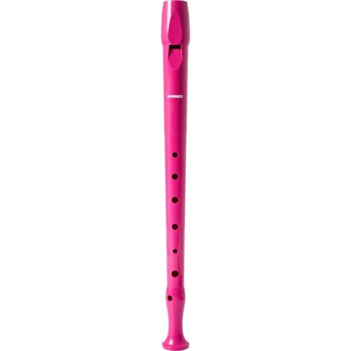 Блокфлейта сопрано HOHNER B95084PI - немецкая система, пластик, 1 часть, цвет розовый - Фото 1
