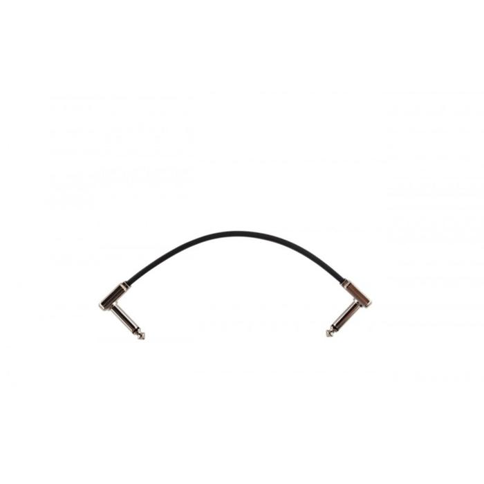 Соединительный кабель ERNIE BALL 6226 - плоский, 15 см, угловой джек/угловой джек, чёрный.
