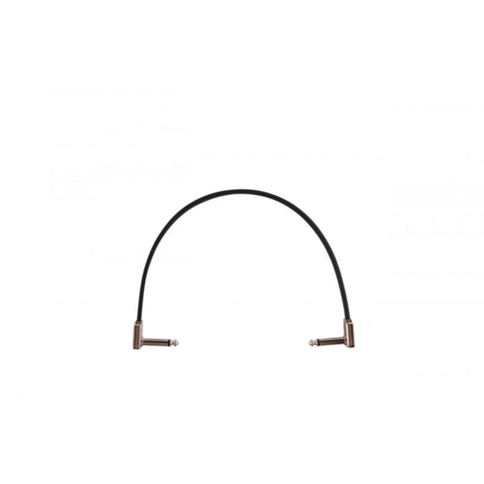Соединительный кабель ERNIE BALL 6227 - плоский, 30 см, угловой джек/угловой джек, чёрный