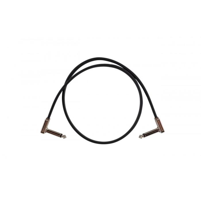 Соединительный кабель ERNIE BALL 6228 - плоский, 60 см, угловой джек/угловой джек, чёрный