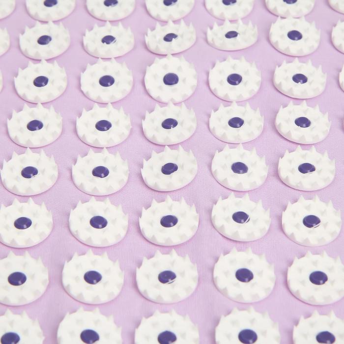 Иппликатор-коврик, сиреневый, в бархатном чехле 45x67 см 23444