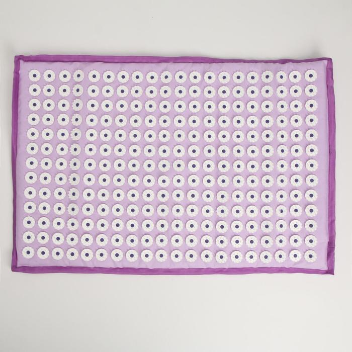Иппликатор-коврик, сиреневый, в бархатном чехле 45x67 см 23444