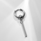 Пирсинг в ухо "Кольцо" палочка, d=13мм, цвет серебро - фото 2645554