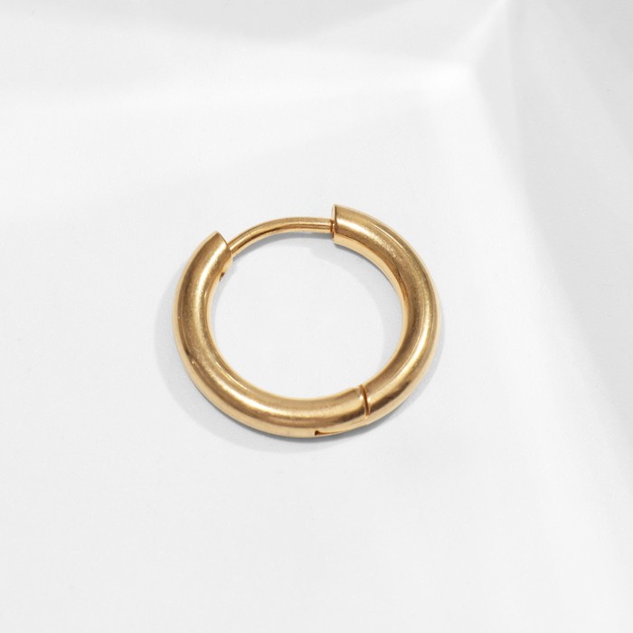 Пирсинг в ухо «Кольцо» классик, d=12 мм, цвет золото