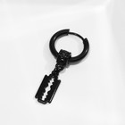 Пирсинг в ухо «Кольцо» лезвие, d=13 мм, чёрный - Фото 2