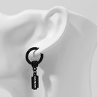 Пирсинг в ухо «Кольцо» лезвие, d=13 мм, цвет чёрный - Фото 4