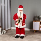 Дед Мороз "В красном костюме с саксофоном" двигается, музыка саксофон, 120 см - фото 9329223