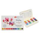 Акварель художественная в кюветах, 12 цветов х 2.5 мл, ЗХК "Белые ночи", "Ботаника", пластиковая палитра, 19421874 - Фото 1