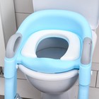 Детское сиденье на унитаз, цвет серый/голубой - Фото 7
