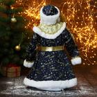 Дед Мороз под ёлку «Зимнее волшебство. Новогодняя игрушка в синей шубе», 50 см - Фото 3