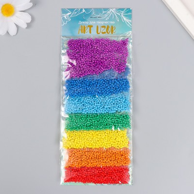 Бисер круглый размер 12/0 «Яркие цвета», 7 цветов × 10 г