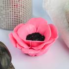 Фигурное мыло "Мак" розовый, 50гр - Фото 2