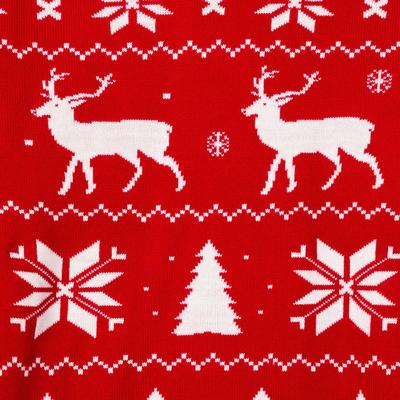 Джемпер детский новогодний вязаный KAFTAN: New Year, красный, размер 32 (110-116 см)