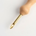 Игла для вышивания, для ковровой техники, d=5 мм, с нитевдевателем, цвет золотой - Фото 3