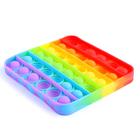 Антистресс тактильная сенсорная игрушка «POP IT», квадратная, радужная - Фото 2