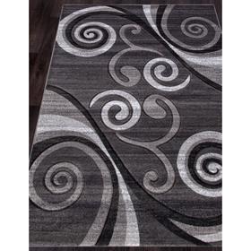 

Ковёр прямоугольный Mega carving d263, размер 150x230 см, цвет gray