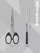 Ножницы ErichKrause Top Model, 16 см, с увеличенной толщиной лезвий из нержавеющей стали, чёрные - Фото 3