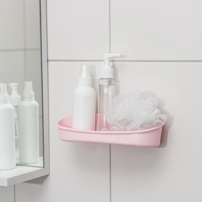 Держатель для ванных принадлежностей на присосках, 23×10×5 см, цвет МИКС - Фото 1