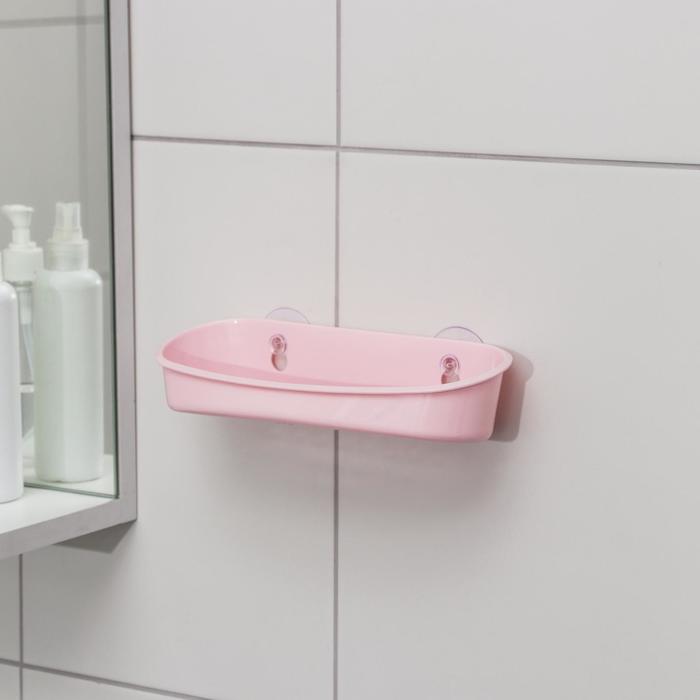 Держатель для ванных принадлежностей на присосках, 23×10×5 см, цвет МИКС - фото 1897001729