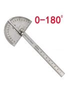 Линейка-транспортир, 10 см, нержавеющая сталь - Фото 2