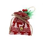 Подвеска новогодняя на ёлку «Мешочек с подарками», 8х9 см - фото 38569174