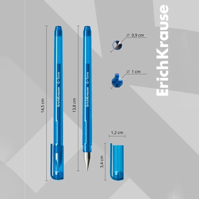 Ручка гелевая ErichKrause. G-Tone, синий стержень, узел 0.5 мм