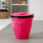 Ведро с крышкой «Лайт», 10 л, цвет розовый - фото 25373148