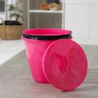 Ведро с крышкой «Лайт», 10 л, цвет розовый - фото 25373149