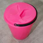 Ведро с крышкой «Лайт», 10 л, цвет розовый - фото 25373150