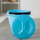 Ведро с крышкой «Лайт», 10 л, цвет голубой - фото 25373154