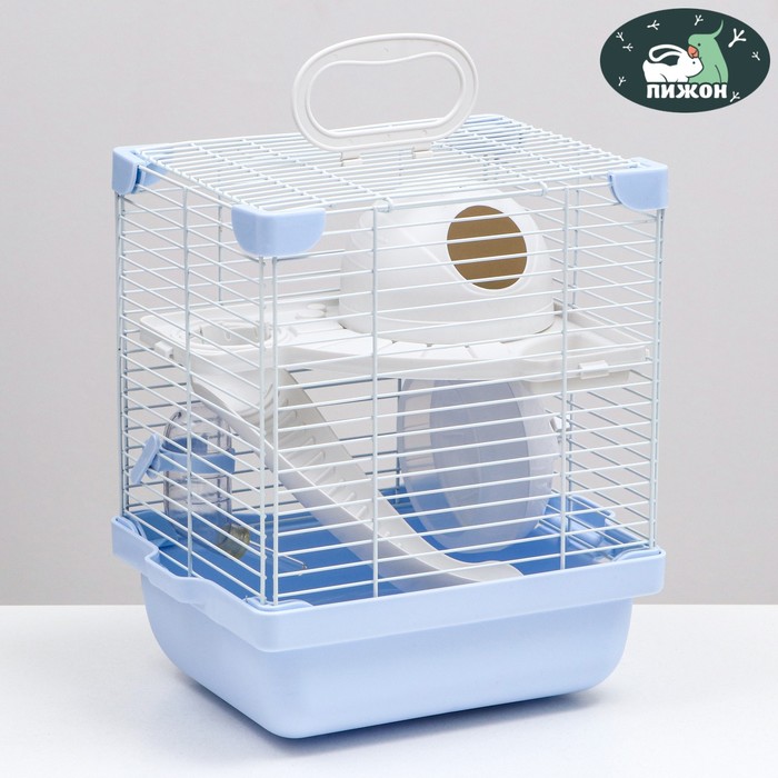 Клетка для грызунов укомплектованная, 23×19×28 см, голубая - Фото 1