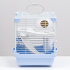 Клетка для грызунов укомплектованная, 23×19×28 см, голубая - Фото 2