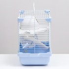 Клетка для грызунов укомплектованная, 23 х 19 х 28 см, голубая - Фото 3