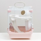 Клетка для грызунов укомплектованная, 23 х 19 х 28 см, розовая - Фото 2