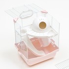 Клетка для грызунов укомплектованная, 23 х 19 х 28 см, розовая - Фото 4