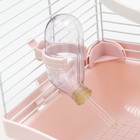 Клетка для грызунов укомплектованная, 23 х 19 х 28 см, розовая - Фото 6