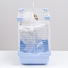 Клетка для грызунов укомплектованная, 27 х 19 х 28 см, голубая - Фото 3