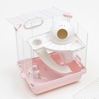 Клетка для грызунов укомплектованная, 27 х 19 х 28 см, розовая - Фото 4