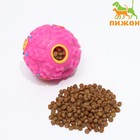 Квакающий мяч для собак, жёсткий, 7,5 см, розовый - фото 299704129