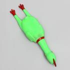 Игрушка пищащая "Задумчивая курица" для собак, 28 см, ярко-зелёная - фото 7551911