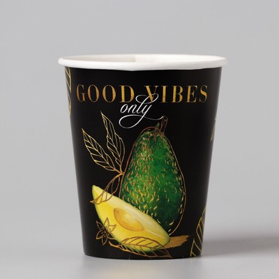 Посуда одноразовая бумажная для праздника «Авокадо», набор, 6 тарелок, 6 стаканов, гирлянда