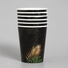 Посуда одноразовая бумажная «С днём рождения», тропики, 6 тарелок, 6 стаканов, 1 гирлянда - Фото 4