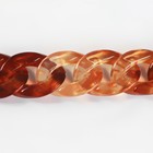 Цепочка для сумки, пластиковая, 17×23 мм, 120 см, коричневая - Фото 2