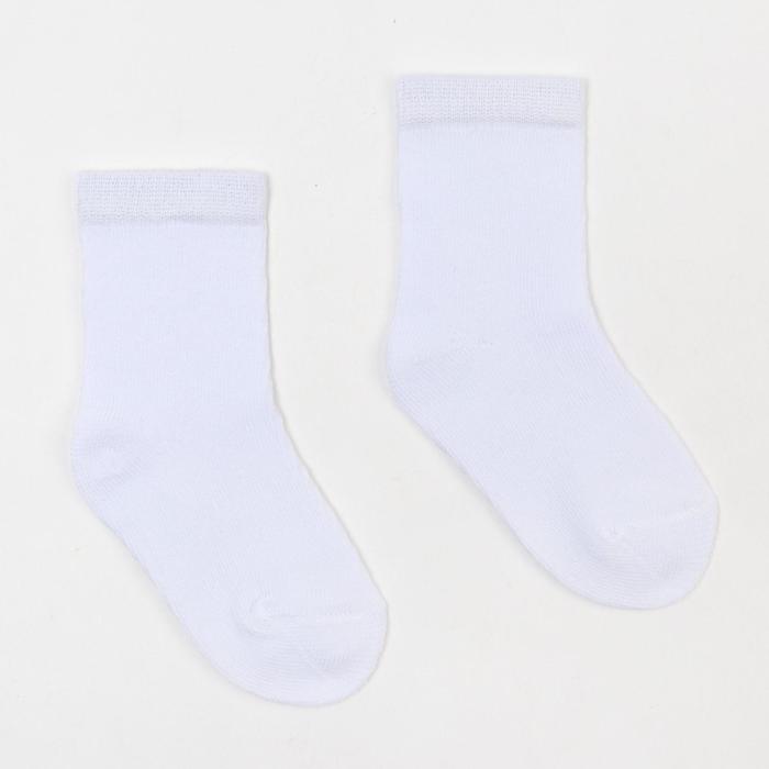 Носки детские, цвет белый, размер 14 - Фото 1