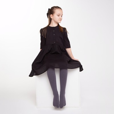 Колготки детские, цвет серый, рост 134-140 см