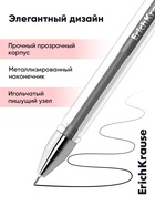 Ручка гелевая ErichKrause. G-Point, чёрный стержень, узел 0.38 мм - Фото 5