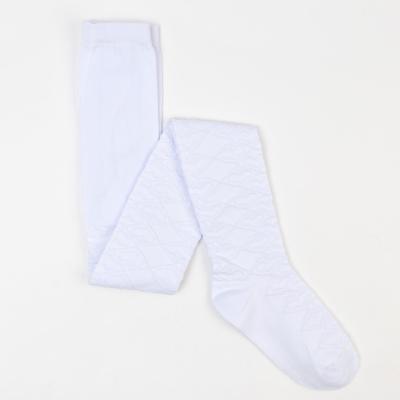 Колготки детские, цвет белый, рост 110-116 см