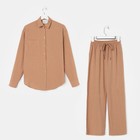 Костюм женский (рубашка, брюки) MIST, размер 44-46, охра - Фото 6