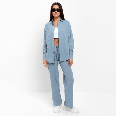 Костюм женский (рубашка и брюки) MIST р. 44-46, голубой